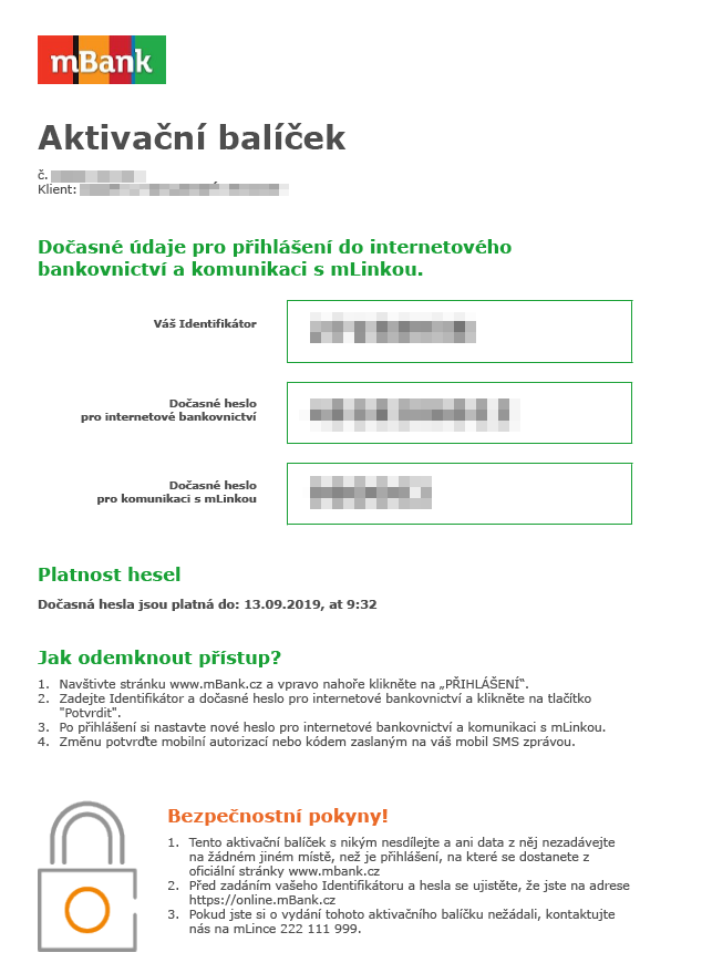 Kde najdu identifikační číslo Mbank?