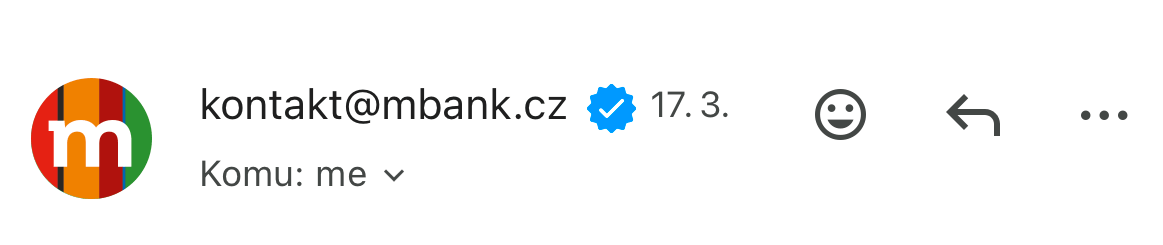 Jak vypadá vizuální ověření ve vaší emailové schránce Gmail (Google)
