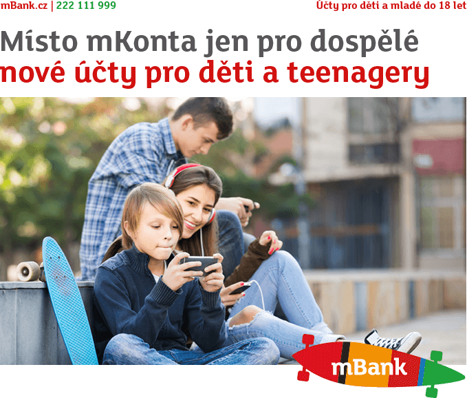 Místo mKonta jen pro dospělé nové účty pro děti a teenagery